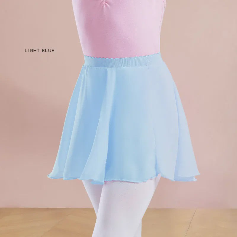 18 Colours Ballet Skirt Girls Toddler Kids Dance Chiffon Skirt Elastic Waist Short Dance Skirt for Girls Tutu Skirt for Ballet
