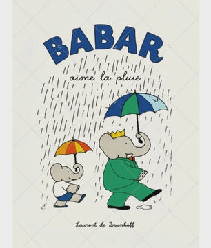 Babar Poster Canvas - Sprookjes Kunst voor Kinderkamer & Babykamer Decoratie