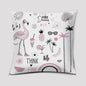 Vrolijke Flamingo Kussenhoes Vierkant - Decoratie voor Bank & Auto