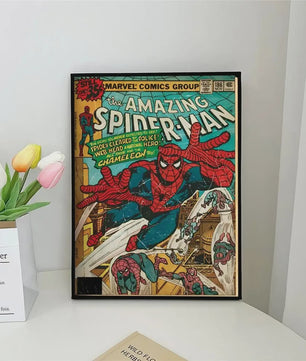 Frameloze Spiderman Poster - Marvel Kunst Print voor Woonkamer, Slaapkamer, Bar
