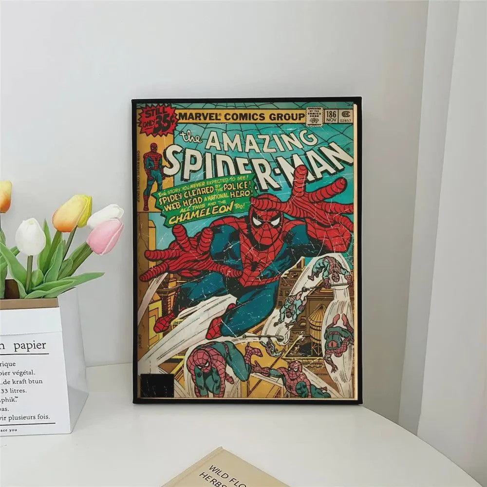 Frameloze Spiderman Poster - Marvel Kunst Print voor Woonkamer, Slaapkamer, Bar