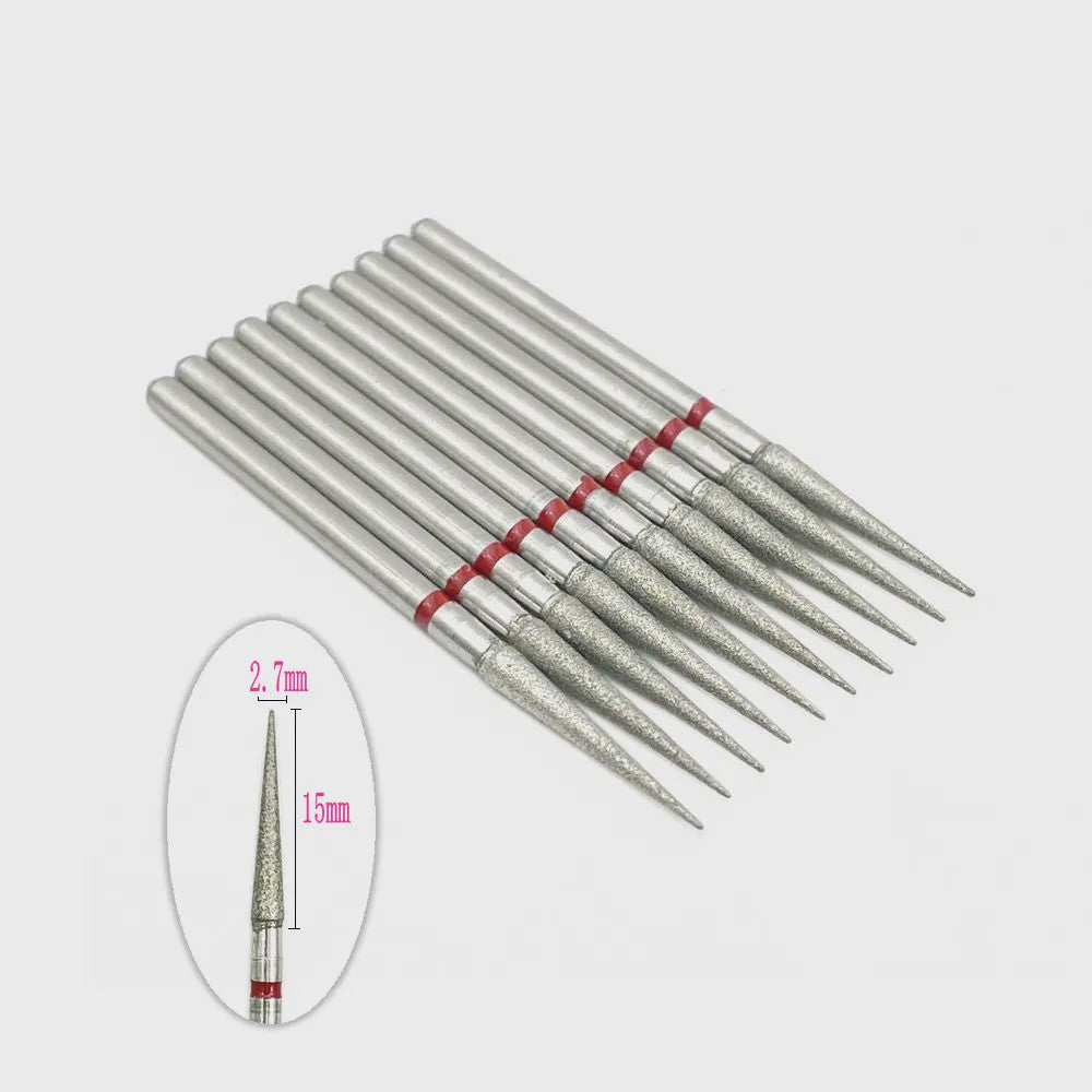 10x Diamant Freesbits Set - 2.35mm Schacht voor Tandheelkunde & Nagelstyling