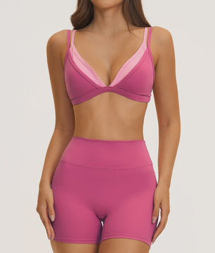 Dames Yogaset: Seamless Sport BH & Hoge Taille Legging