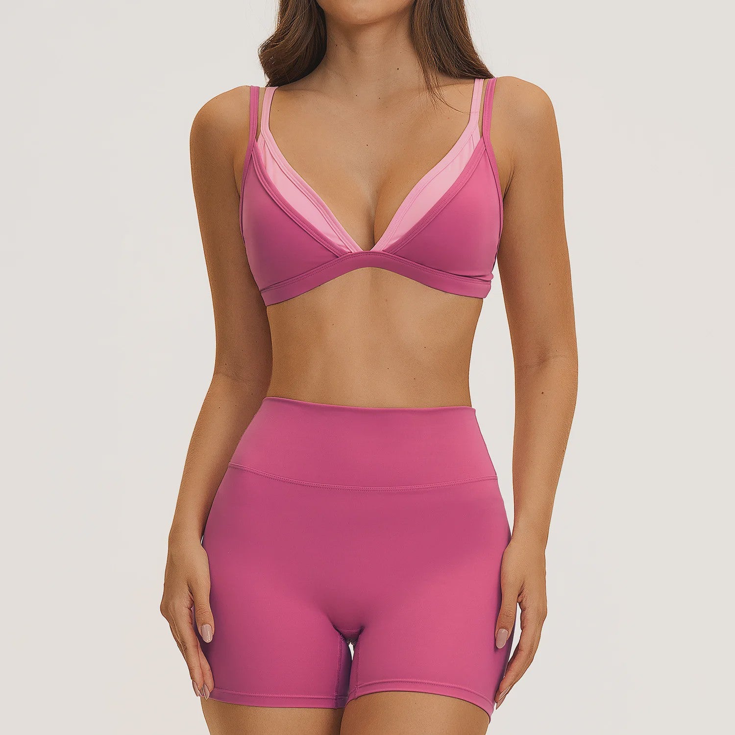 Dames Yogaset: Seamless Sport BH & Hoge Taille Legging