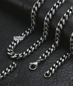 Klassieke Cuban Chain Ketting Heren Dames - Roestvrij Staal (3-11mm)
