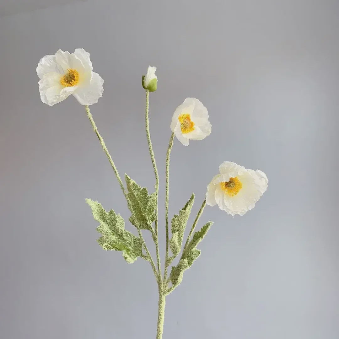 Zijden Papavers Kunstbloemen - Lange Stelen voor Decoratie