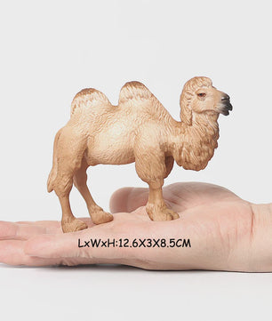 Realistische Alpaca & Kameel Figuren Set - Handgeschilderd, Educatief Speelgoed