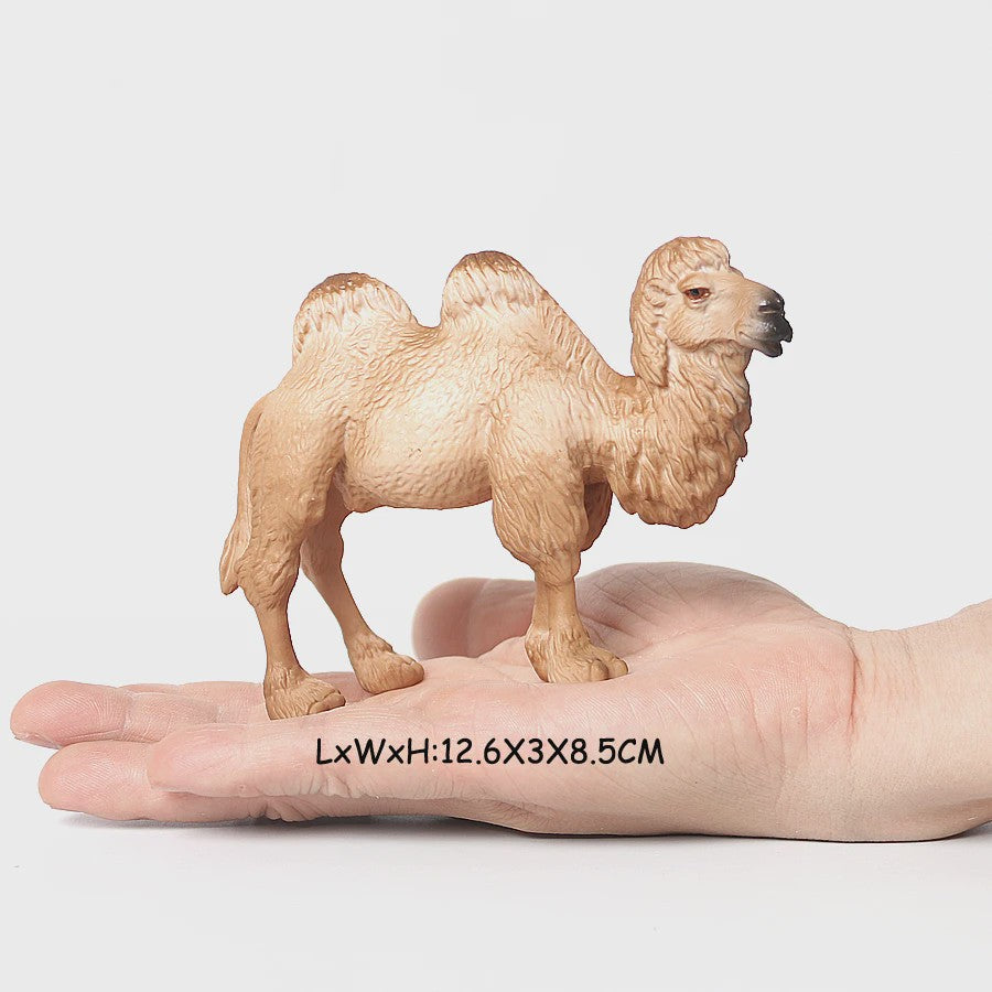 Realistische Alpaca & Kameel Figuren Set - Handgeschilderd, Educatief Speelgoed