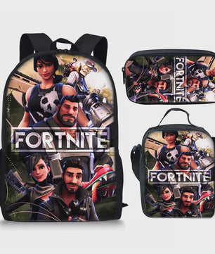 Fortnite Schooltas Set: Rugzak, Pennenhouder & Lunchtas voor Kinderen