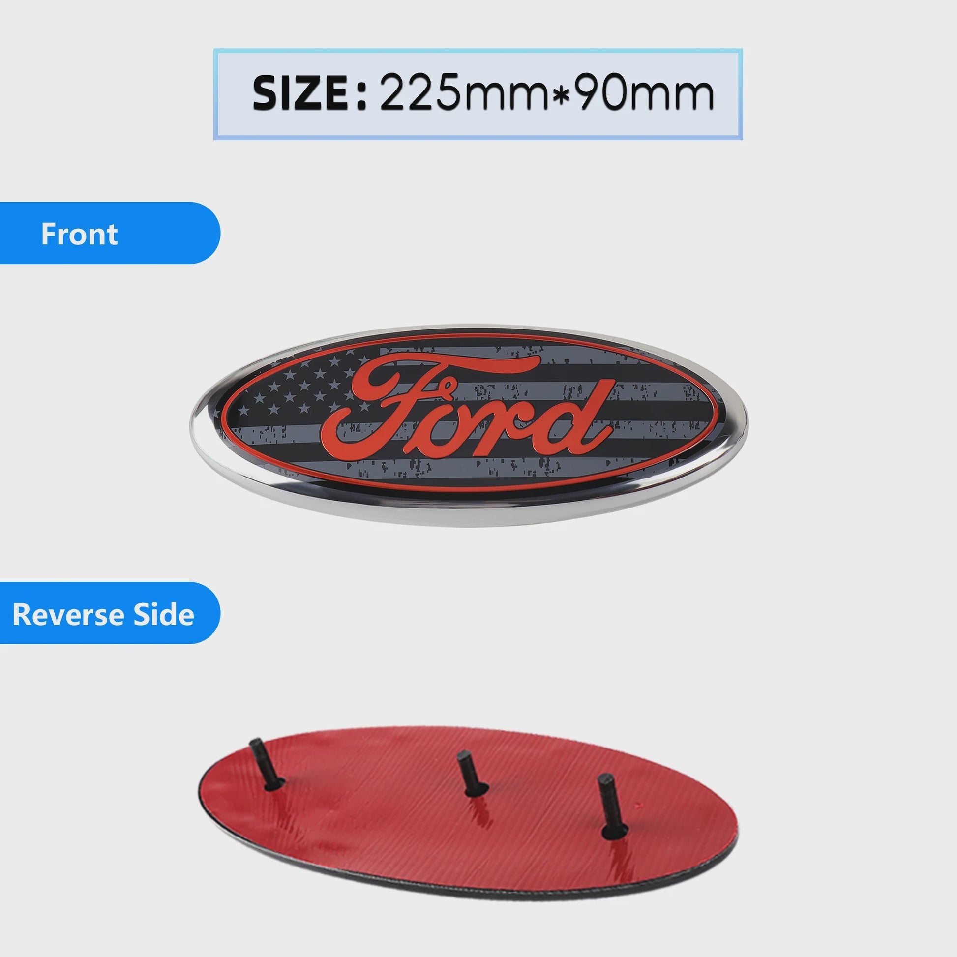Ford Embleem Stickers - Set van 8 Stuks - Hood, Bonnet & Trunk - Universeel