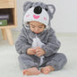 Baby Romper Dierenkostuum Kigurumi - Zacht Flanellen Jumpsuit voor Jongens & Meisjes