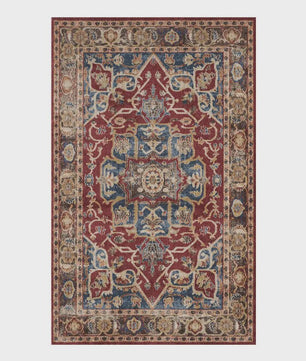 Wasbaar & Opvouwbaar Perzisch Retro Vloerkleed | Zacht Imitatie Kasjmier voor Woonkamer, Slaapkamer & Hal