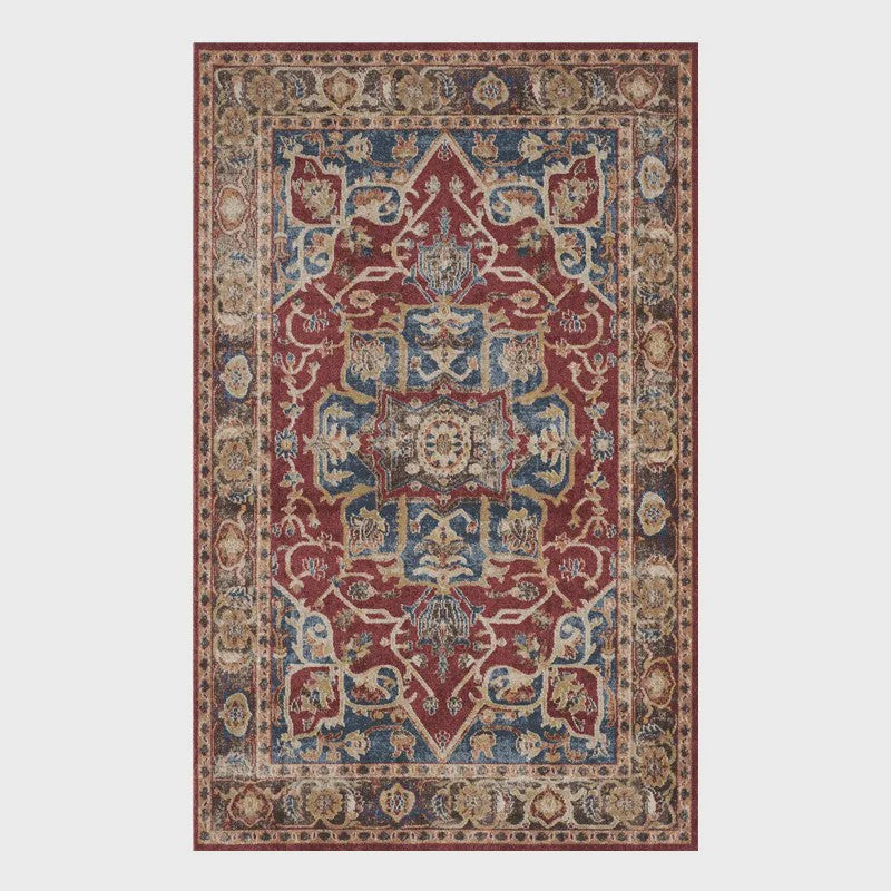 Wasbaar & Opvouwbaar Perzisch Retro Vloerkleed | Zacht Imitatie Kasjmier voor Woonkamer, Slaapkamer & Hal