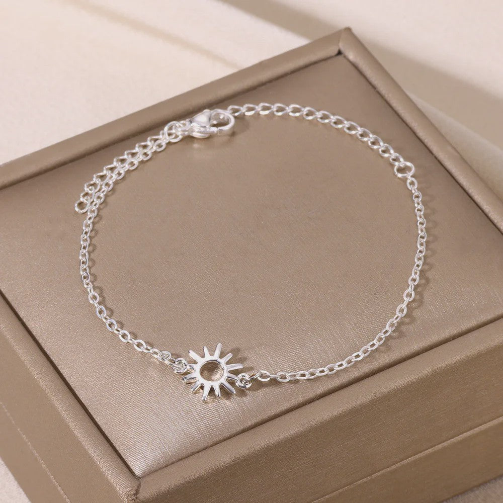 Gouden Roestvrij Staal Enkelbandjes met Parels en Kleurrijke Bedels - Zomer Sieraden
