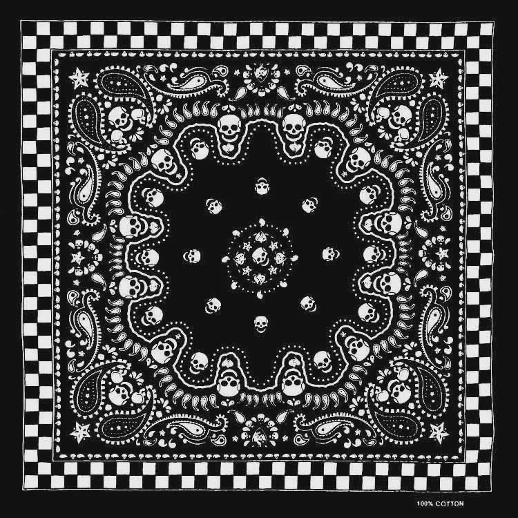 Skull Bandana Katoen - Hip Hop Stijl Hoofddoek & Accessoire