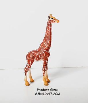 Realistische Wilde Dieren Figuren Set: Okapi, Giraf, Gnu & Zebra - Educatief Speelgoed voor Kinderen
