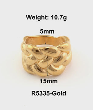 Nieuw Design Geometrische Kralen Ring - Roestvrij Staal Dames Sieraden