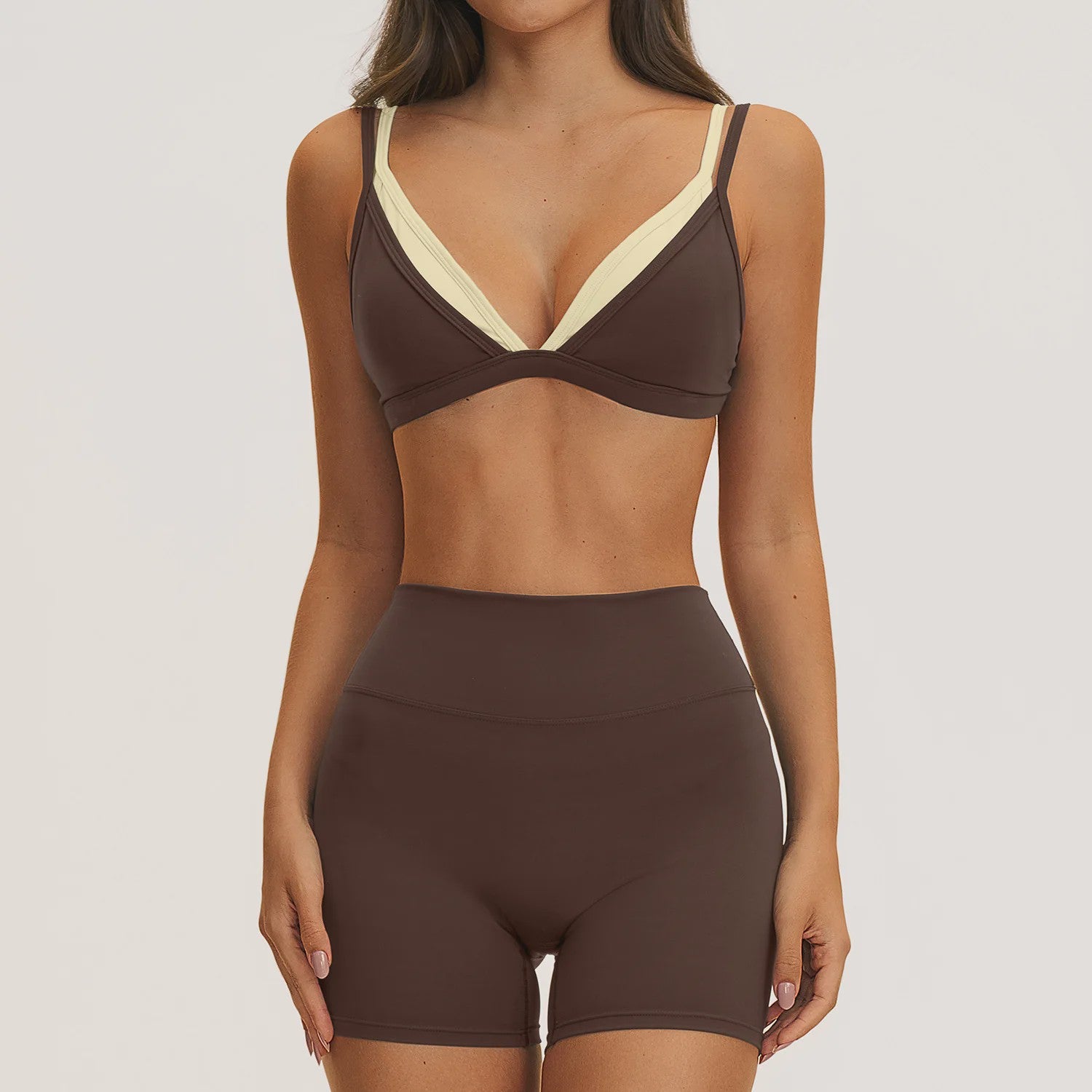 Dames Yogaset: Seamless Sport BH & Hoge Taille Legging