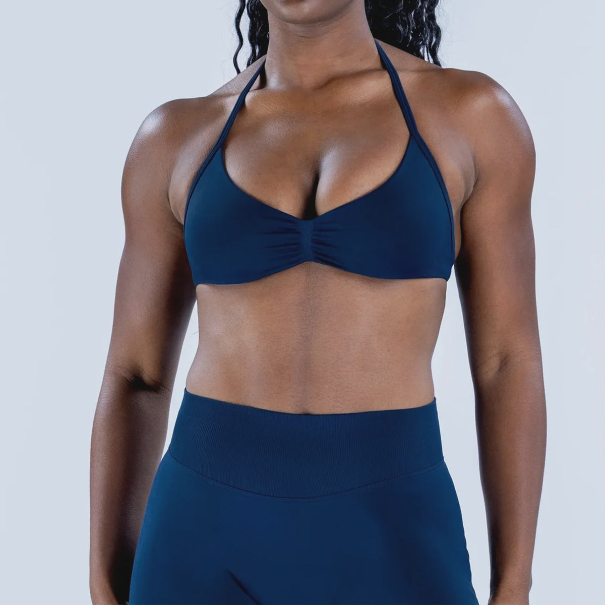 Naadloze Yogaset Dames: Sportbeha met Halternek & High Waist Shorts