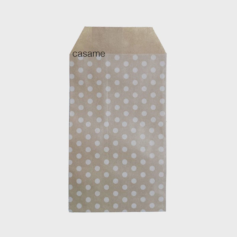Kleine Kraft Papieren Zakjes met Stippen - Set van 10, 25 of 50 stuks - Ideaal voor Feestjes, Cadeaus en Kaarten