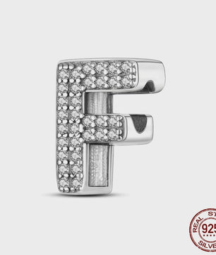 925 Sterling Zilver Letter Bedels A-Z met Zirkonia - Personaliseer je Armband
