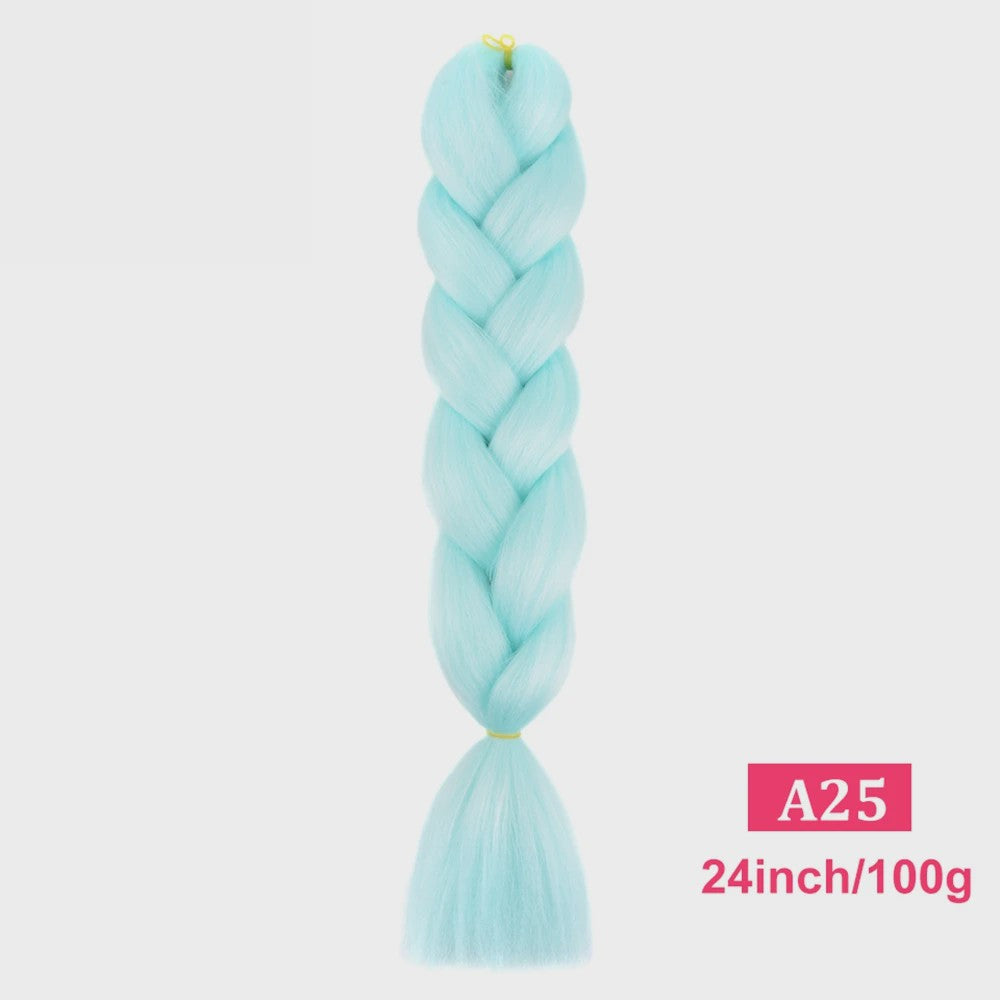 24 Inch Jumbo Braids Haarverlenging - Synthetisch Vlecht Haar in Kleurrijke Tinten