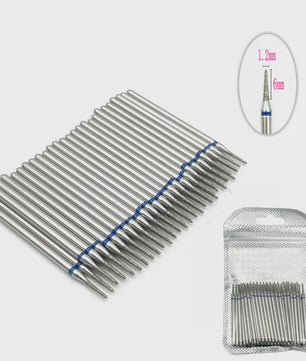 50 Stuks Diamant Freesjes Set - 2.35mm Schacht voor Nagel- en Tandheelkundig Gebruik