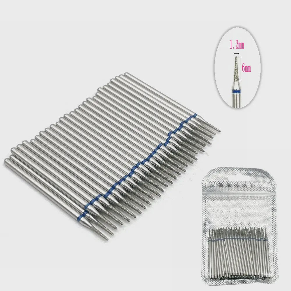 50 Stuks Diamant Freesjes Set - 2.35mm Schacht voor Nagel- en Tandheelkundig Gebruik