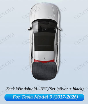 Set Zonneschermen voor Tesla Model 3/Y (2017-2025) - Privacy & UV Bescherming