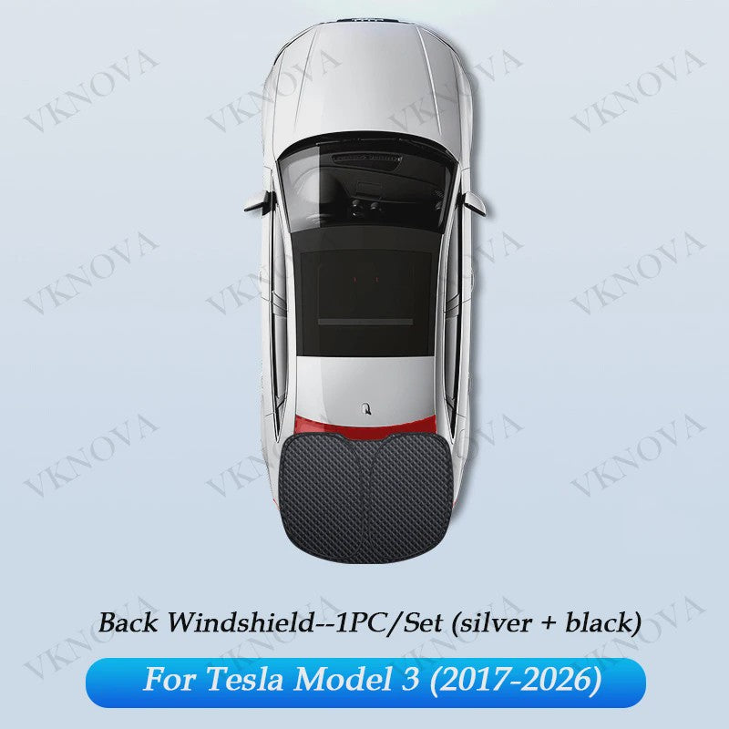 Set Zonneschermen voor Tesla Model 3/Y (2017-2025) - Privacy & UV Bescherming