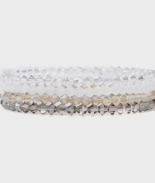 Set van 4 Kristallen Kralen Armbanden - Kleurrijk & Elegant