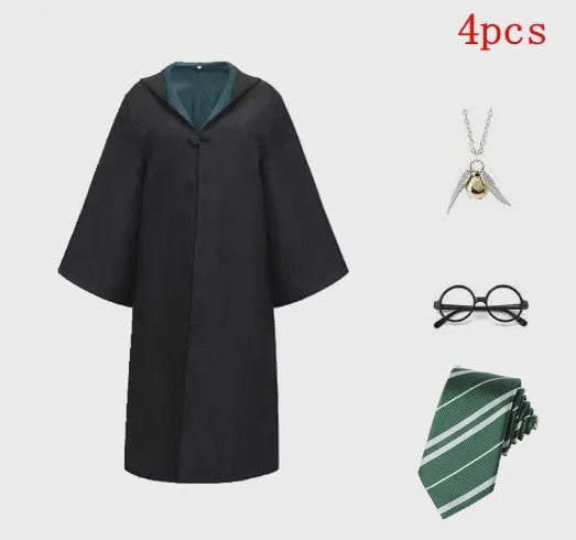 Harry Potter Cosplay Kostuum Set - Volwassenen & Kinderen - Gryffindor & Slytherin