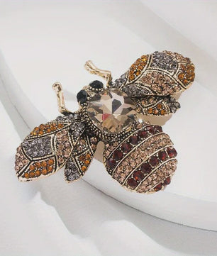 Luxe Bijen Broche met Kristallen - Vintage Baroque Stijl