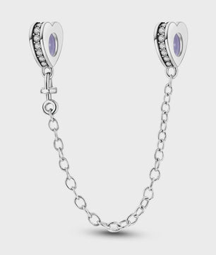 925 Sterling Zilveren Veiligheidsketting Bedel voor Armbanden - Maan, Ster, Vlinder, Hart