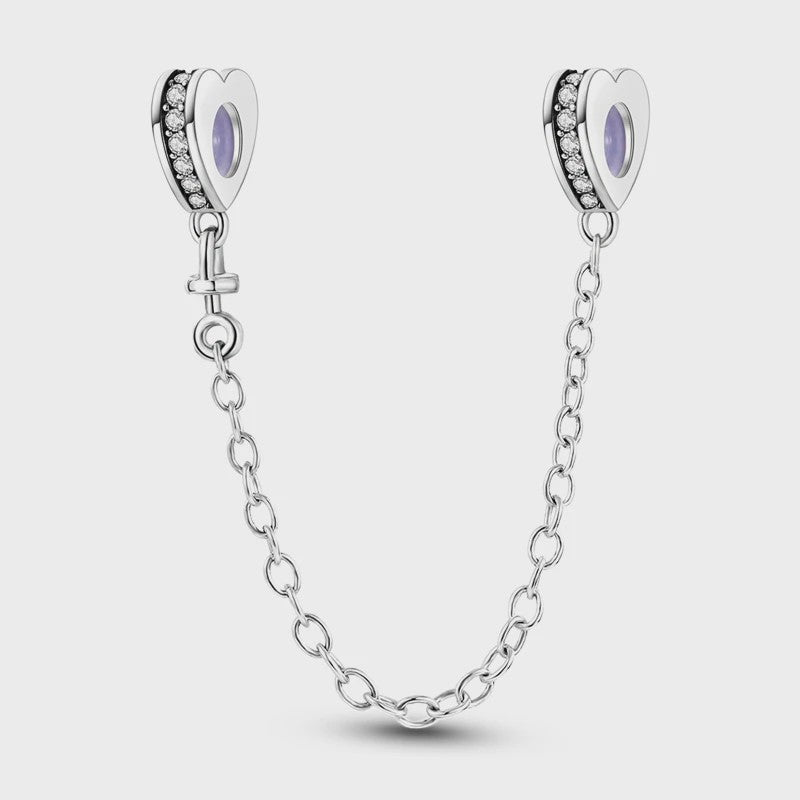 925 Sterling Zilveren Veiligheidsketting Bedel voor Armbanden - Maan, Ster, Vlinder, Hart