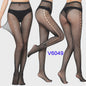 Dames Visnet Panty's met Jacquard Weefsel - Gothic Kant & Spider Net Stijl