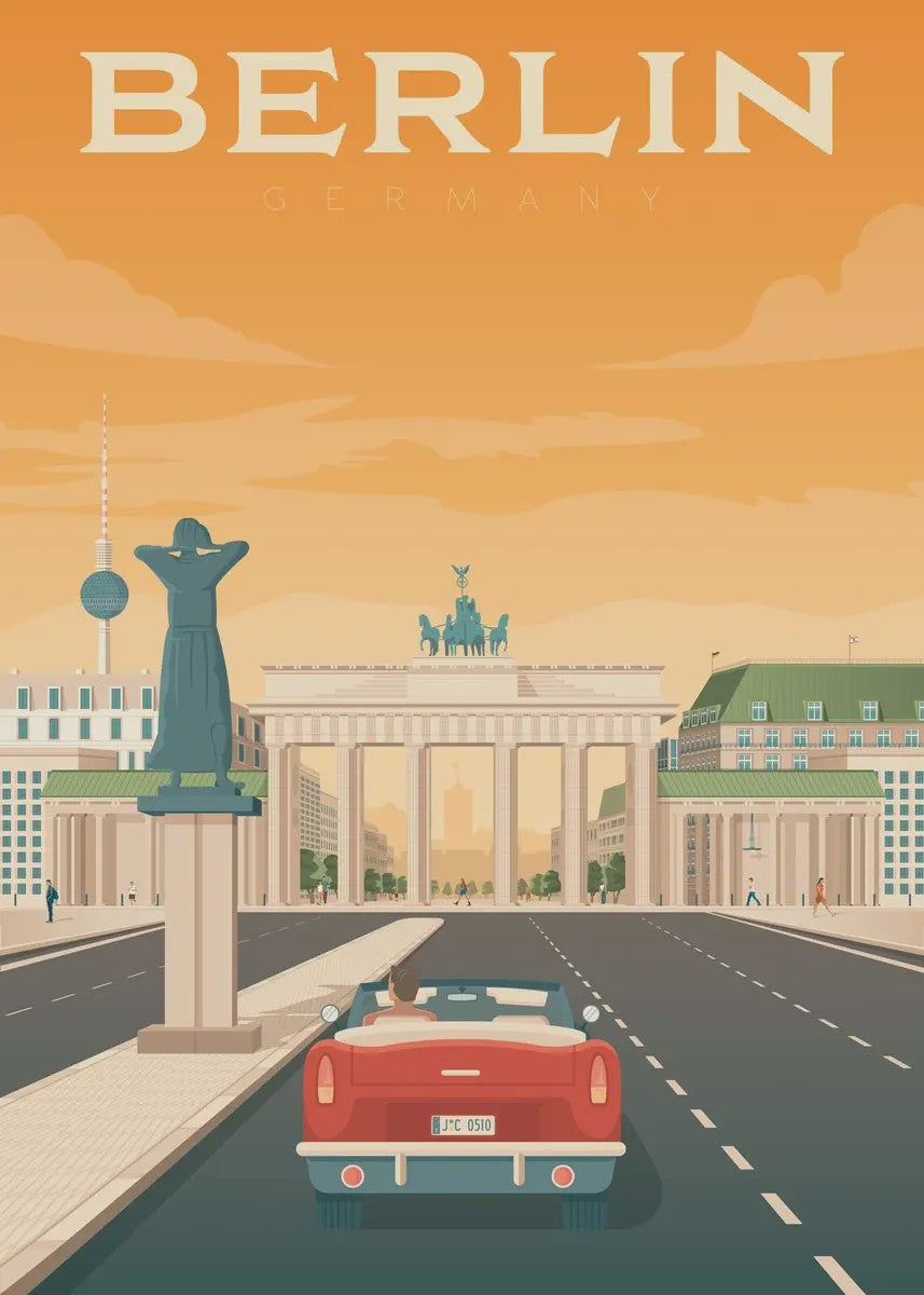 Nordic Canvas Poster: Kleurrijke Reisposters van Europese Steden - Parijs, Nice, Monaco