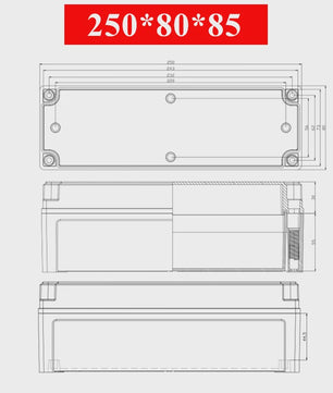 Waterproof Plastic Enclosure Box Electronic Electrical Project Box ABS Outdoor Junction Box Housing IP67 Project Instrument Case