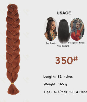 Jumbo Braiding Hair Extensions - 82 inch Synthetisch Vlecht Haar voor Box Braids & Twist