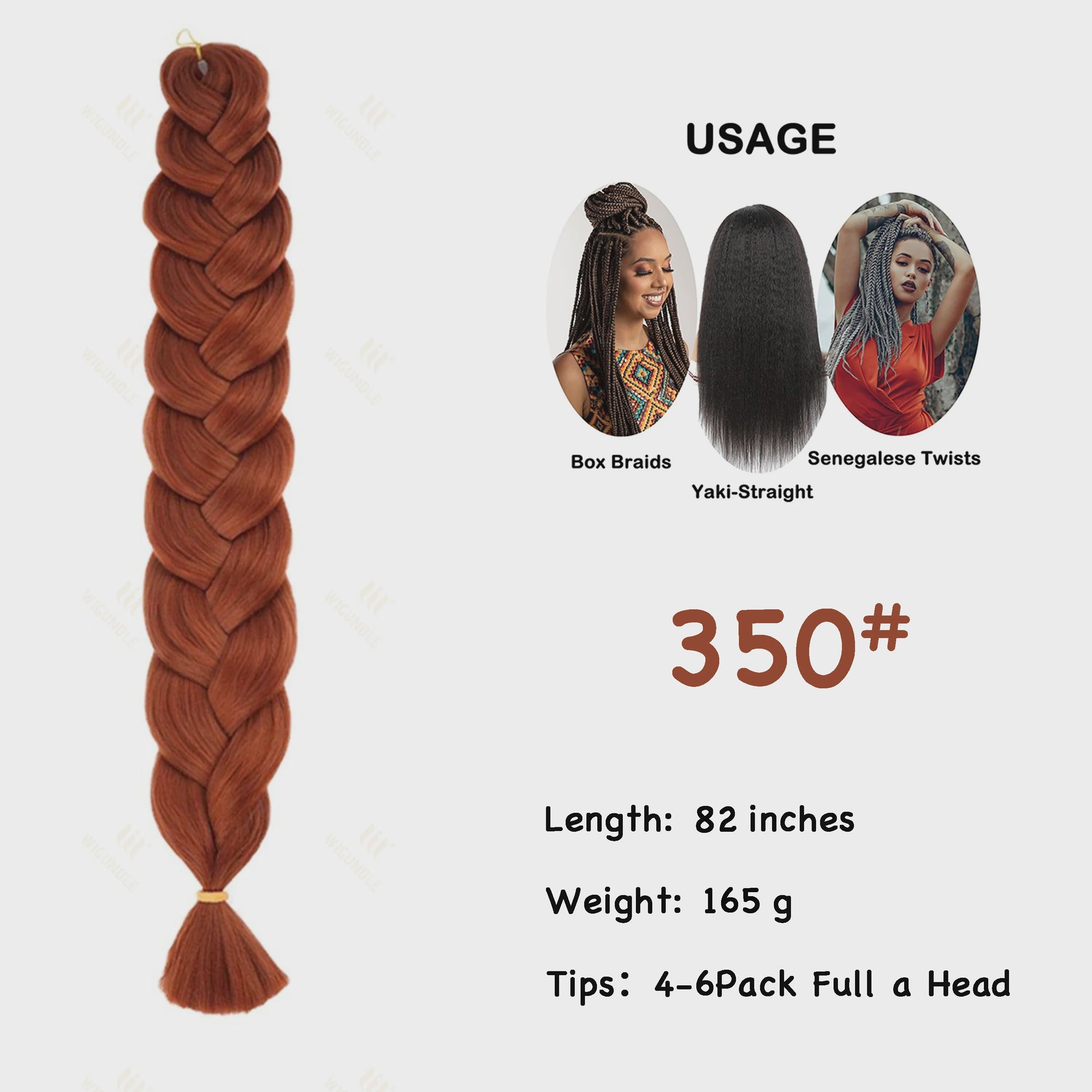 Jumbo Braiding Hair Extensions - 82 inch Synthetisch Vlecht Haar voor Box Braids & Twist