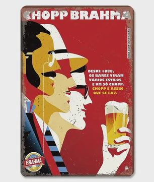 Retro Metal Bier Merk Poster - Decoratie voor Man Cave, Bar & Club