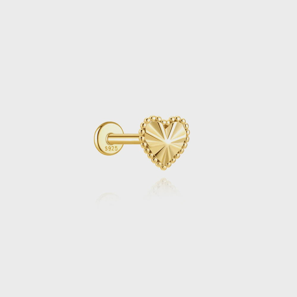 925 Sterling Zilveren Kolibrie Oorbellen Dames - 18K Goudkleurig Platte Achterkant Studs