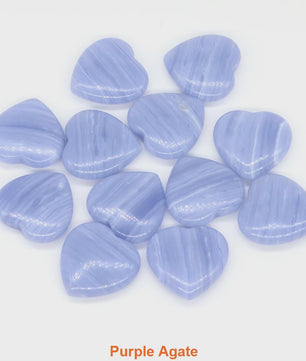 Natuurlijke Hartvormige Kristalstenen (20mm) - Amethist, Edelsteen voor DIY & Decoratie