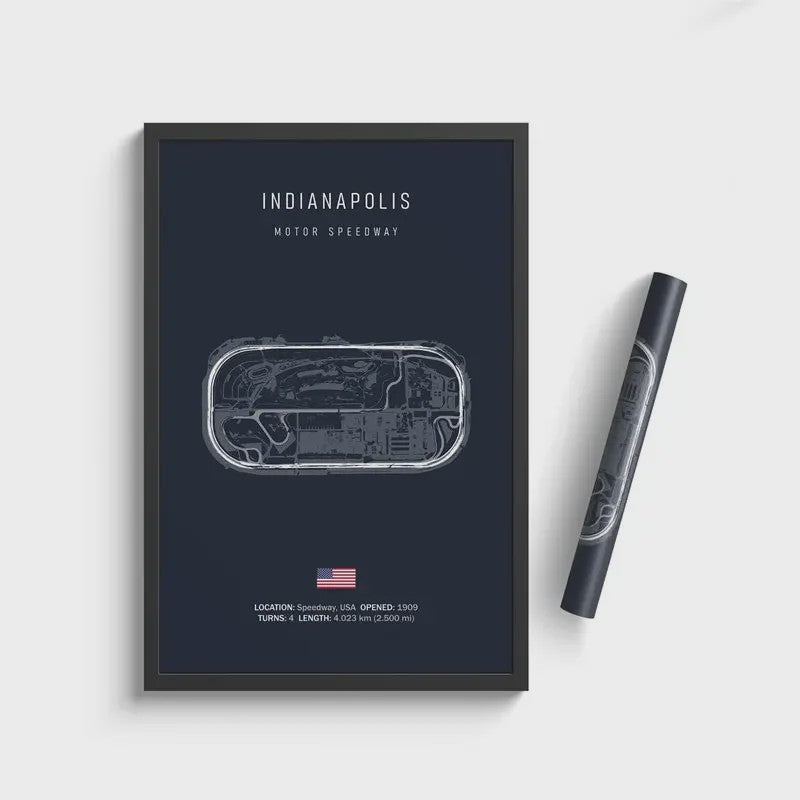 F1 Circuit Poster: Monaco Imola Track Art - Stijlvolle Motorsport Wall Art