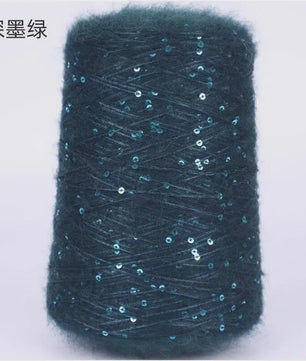 Zacht Pluche Mohair Garen met Pailletten - Kleurrijk Brei-, Haak- en Naaigaren (520g)