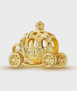 925 Sterling Zilveren Bedel: Gouden Strik met Roze Hart & Kruis met Oog van Horus