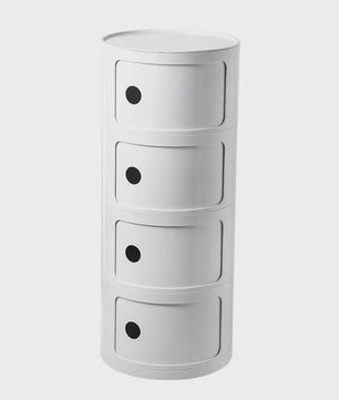 Moderne Ronde Nachtkastje - Minimalistisch Plastic Bijzetkastje