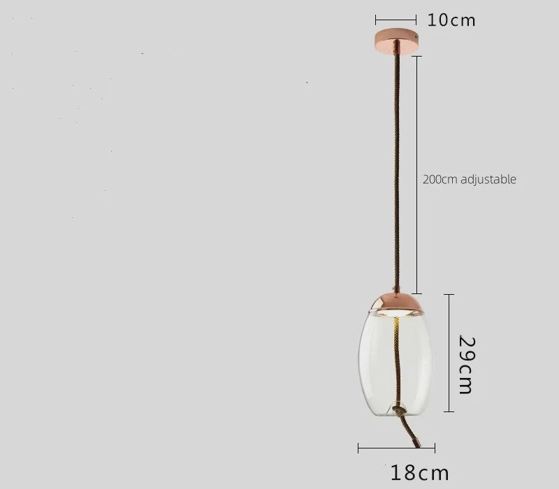 Moderne Glazen LED Hanglamp - Stijlvolle Verlichting voor Woonkamer, Keuken & Bar