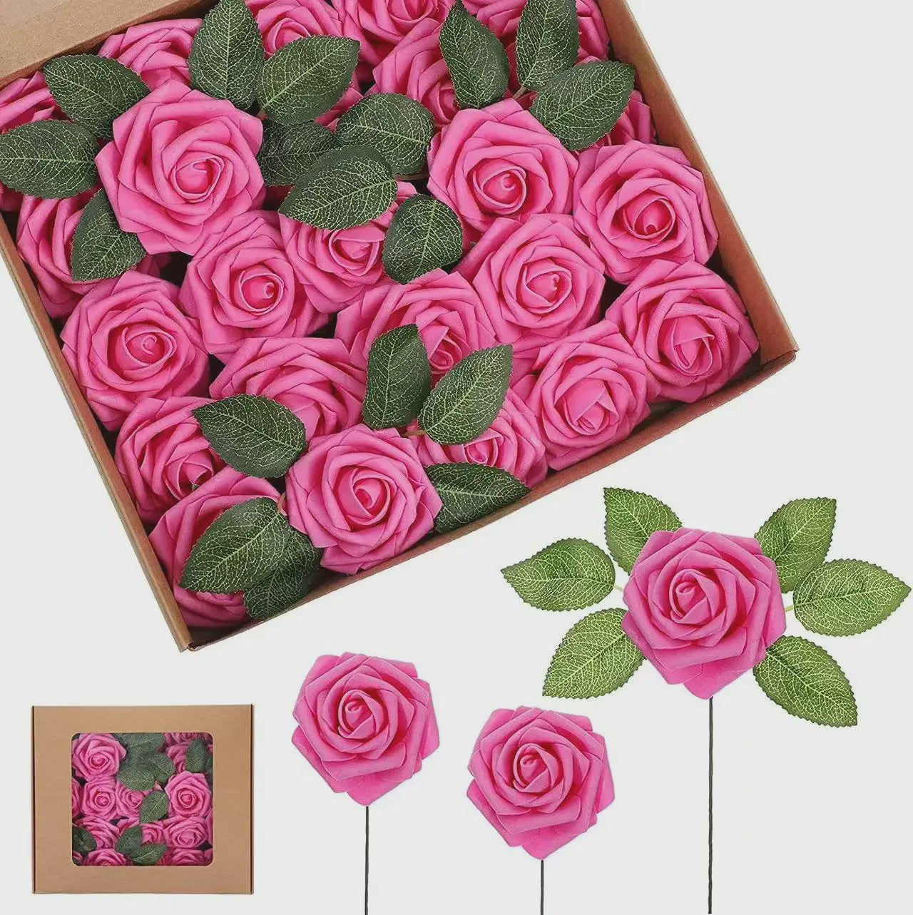 Kunst Rozen Foam - Set van 10 tot 100 Stuks - Decoratie Bruiloft, Feest & Cadeau