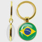 Soviet Union,Brazil,Canada,Netherlands,Israel,Syria,Venezuela,United States,Spain National Flag Series Double-Sided Keychain